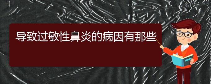 (貴陽(yáng)過(guò)敏性鼻炎哪個(gè)醫(yī)院治的好)導(dǎo)致過(guò)敏性鼻炎的病因有那些(圖1)