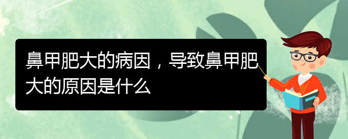 (貴陽治療鼻甲肥大正規(guī)的醫(yī)院)鼻甲肥大的病因，導(dǎo)致鼻甲肥大的原因是什么(圖1)